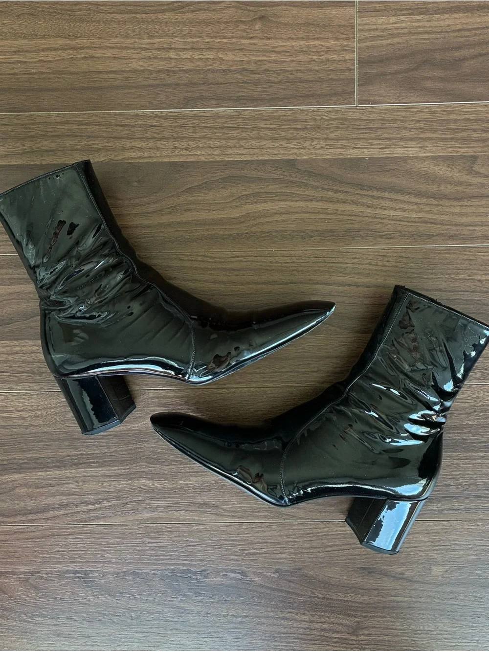 Saint Laurent men’s XIV boot, patent leather, size 41